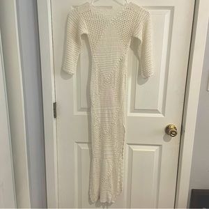 backless crochet dress